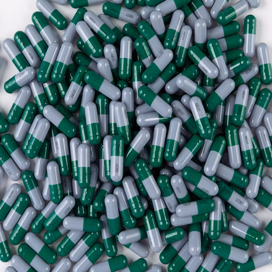 Capsule di gelatina vuote personalizzabili blu cielo blu oceano bianco capsule di gelatina dura misura 000 00 0