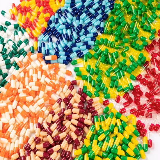 Personalizza capsule vegetariane vuote rigide trasparenti stampate HPMC misura 0 separate